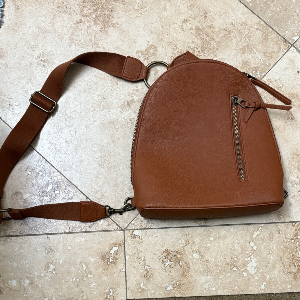 Universal Thread Brown Leather Bag Shoulder Backpack